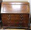 An Edwardian inlaid mahogany bureau W.102cm                                                                                            