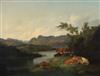 Julius Caesar Ibbetson (1759-1817) Cattle in a mountain landscape 16.25 x 20.75in.                                                     