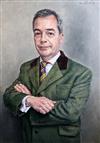 David Griffiths (20th C.) Portrait of Nigel Farage M.E.P 40 x 30in.                                                                    