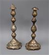 A pair of George V Sabbath Day candlesticks, Rosenzweig, Taitelbaum & Son, London, 1929, 31.3cm.                                       