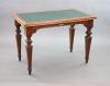 A Victorian mahogany library table, supplied by Sage & Co. Shopfitters of London, W.113cm D.69cm H.78cm                                                                                                                     