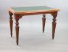 A Victorian mahogany library table, supplied by Sage & Co. Shopfitters of London, W.113cm D.69cm H.78cm                                                                                                                     