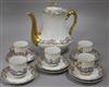 A Limoges porcelain coffee set                                                                                                         