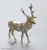 A modern free standing silver miniature model of a stag, C.F.H & Co, London, 1990, height 10.9cm, 162 grams.                                                                                                                