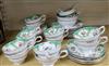 A Grosvenor china "Rutland" pattern part tea and dessert service                                                                       