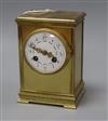 An early 20th century French brass mantel clock                                                                                        