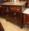 A George III mahogany chest of drawers W.110cm                                                                                         