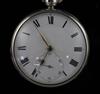 A Victorian silver keywind cylinder pocket watch by James Haughton, London,                                                            