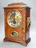 A mahogany and brass mounted bracket timepiece, 42cm, with adapted single fusee movement and visible wheel escapement                                                                                                       