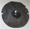 A 19th century Ethiopian rhinoceros hide shield, c.1880 diameter 54cm                                                                  