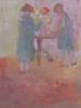 L.Moran, oil on board, figures beside a table, signed, 34 x 26cm.                                                                                                                                                           