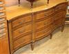 An American serpentine fronted nine drawer sideboard W.164cm                                                                           