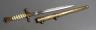 An original WWII German Luftwaffe officer's dagger, 2nd pattern, no maker, 42 cms long.                                                                                                                                     