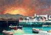 § Cecil Rochfort D'Oyly-John (1906-1993) Old Fort at Cannes, South of France 18 x 26in.                                                