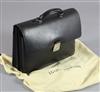 A Louis Vuitton black textured leather attaché case, 16.5in., with slip cover                                                          