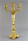 A Louis XVI ormolu four light candelabrum, height 17.25in.                                                                             