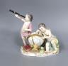 A Meissen style figure group, astrology cherubs, 12cm high                                                                                                                                                                  