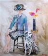 § Muriel Barclay (20th C. Scottish) 'Black and white accesories' 40 x 36in.                                                            