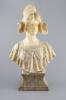 An Italian marble and alabaster bust of a Dutch girl, 19th century 62cm high                                                                                                                                                