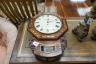 A Regency rosewood brass inlaid drop dial wall clock, width 44cm, height 60cm                                                                                                                                               