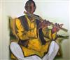 B. Vithal (Indian 1935-1992) The Flute Player 35 x 41.5in.                                                                             