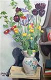 § William Crosbie (1915-1999) Spring flowers in a vase 29.5 x 19.5in.                                                                  