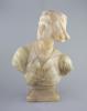 A carved Italian marble and alabaster study of a youth, 19th century (unsigned) 58cm high.                                                                                                                                  