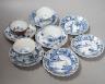 Chinese export cups and saucers                                                                                                                                                                                             