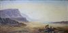 Cyril Stanley, oil on canvas, Seaweed gatherers on a beach, signed and dated 1880, 30 x 61cm, unframed                                 