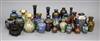 A collection of small and miniature cloisonne vases, H 11.5cm (tallest)                                                                