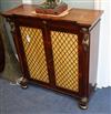 A small Regency rosewood dwarf bookcase W.84cm                                                                                         