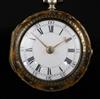 A George III silver gilt and tortoiseshell pair cased keywind verge pocket watch by E. Harrison, Warrington,                           