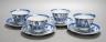 Four 19th century Chinese cups and saucers                                                                                                                                                                                  