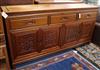 A large Chinese hardwood side cabinet W.158cm                                                                                          