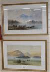 Edwin Earp (1851-1945), pair of watercolours, 'Ullswater' and 'Loch Fyne', signed and later inscribed in pencil,                       