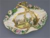 A large Rockingham porcelain elongated octagonal basket, c.1830-42, W. 34cm                                                            