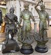 Three spelter figures                                                                                                                  