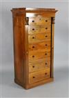 A Victorian rosewood secretaire Wellington chest, W.2ft 1in. D.1ft 5in. H.4ft 2in.                                                     