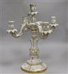 A four branch five light candelabrum height 38cm                                                                                       