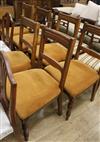 A set of six oak dining chairs                                                                                                         