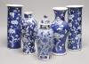 Four Chinese prunus pattern vases and a vase and cover, tallest 26.5cm                                                                                                                                                      