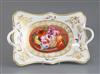 An early 19th century English porcelain two handled dish, 10.75in.                                                                     