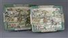 A near pair of Canton enamel shaped rectangular dishes, Republic period, W.31.5cm                                                      