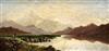 Charles Leslie (1835-1890) 'Snowdon from Capel Curig' & 'Sunset over the Grampians' 12 x 24in.                                         