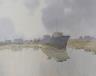 Wapping Group, watercolour, River landscape with moored vessel, indistinctly signed Can..., 23 x 30cm                                                                                                                       