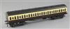 A scratchbuilt GWR Suburban coach, no. 1385, in chocolate and cream                                                                    