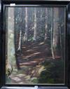 Attributed to Lynton Lamb (1907-1977) woodland scene, signed on the back, Lamb, dated '51                                              