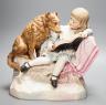 A late 19th Century Robinson & Leadbeater parian ware group ‘You Can’t Read’, 28 cms high.                                                                                                                                  
