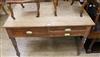 A Victorian stripped pine haberdashery table W.122cm                                                                                   