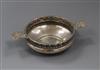 A George V silver two handled quaich, Birmingham, 1926, 17.3cm.                                                                        